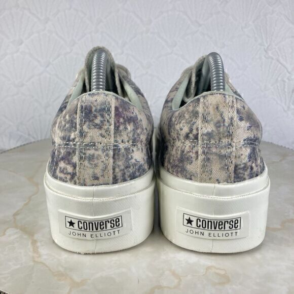 Converse Platform Sneakers Womens 9.5 Gray John Elliott Skid Grip Low Top Shoes - Picture 8 of 13